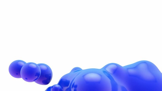 Abstract morphing fluid blob composition background. colourful liquid shape 3D Rendering.