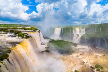 Beautiful  view of Iguazu Falls, one of the Seven Natural Wonders of the World - Foz do Iguaçu, Brazil