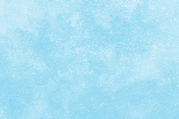 Watercolor blue texture with abstract washes and brush strokes on the white paper background. Digital paper background.