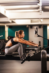 Obraz na płótnie Canvas fitness girl exercising