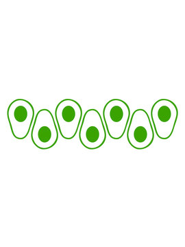 muster avocado reihe clipart obst gemüse lecker hunger gesund comic cartoon ernährung gesund stein kochen essen design logo symbol