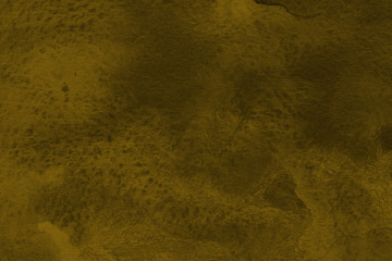 Watercolor yellow texture with abstract washes and brush strokes on the white paper background. Digital paper background.