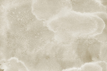 Watercolor yellow texture with abstract washes and brush strokes on the white paper background. Digital paper background.