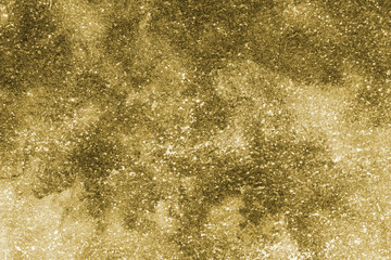 Watercolor yellow texture with abstract washes and brush strokes on the white paper background. Digital paper background.