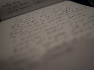 handwriting on notepad