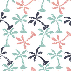 Fototapeta na wymiar coconut tree seamless pattern illustration vector