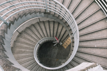 spiral stairs in Hong Kong