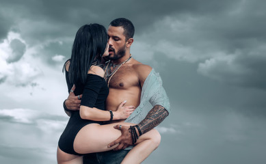 Sensual couple kiss. I Love You. Couple In Love. Romantic and love. Intimate relationship and...