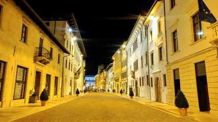 old town square at night