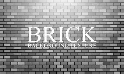 Brick texture, Seamless Grey Wall Background, White Text, Minimalist style, Texture Design for Poster