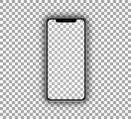 Smartphone Mockup - Realistic Mobile Device Template with Transparent Screen