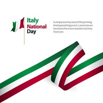 Italy National Day Vector Template Design Illustration