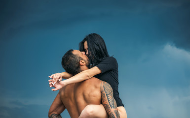 Sensual love couple. Passionate couple in love. I love you. Boy and girl - Young lovers. People in...