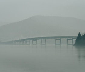 Mountain Bridge over Moody Lake