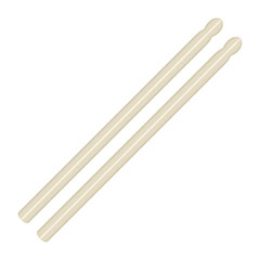 Isolated drumstick image. Musical instrument. Vector illustration design