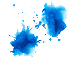 blue watercolor.