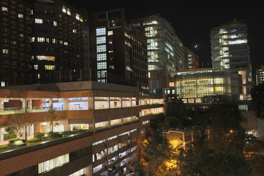 The University of Hong Kong  at night