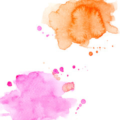 watercolor paint of splashes.