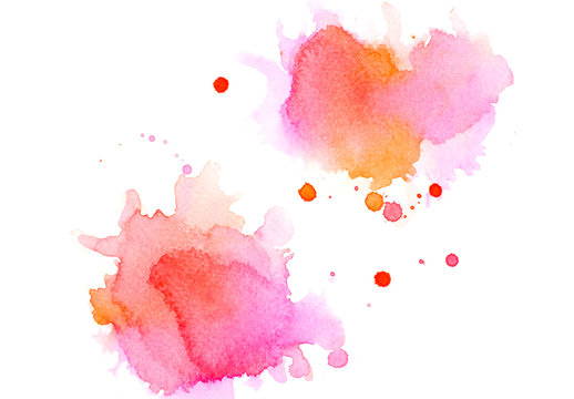 pink watercolor.