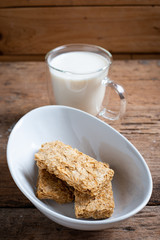 Whole grain wheat biscuits breakfast cereal
