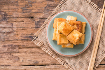 Snack and Dessert, Chinese Traditional Deep Fried Tofu or Fried Bean Curd