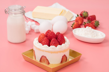 お誕生日ケーキイメージ写真（甘いケーキ）