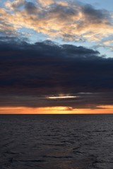 Sunset over the ocean