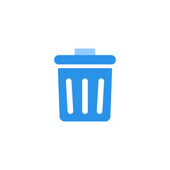 delete icon vector blue monochrome color