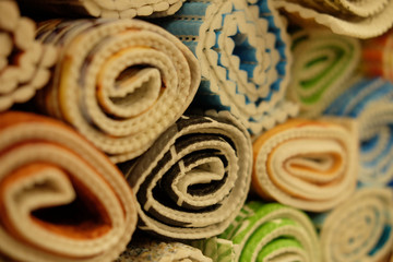sale of bath mats in the store