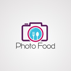photo food logo vector, icon ,element, and template