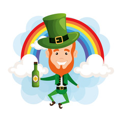leprechaun with classical hat saint patrick character