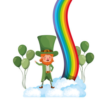 leprechaun with rainbow avatar character