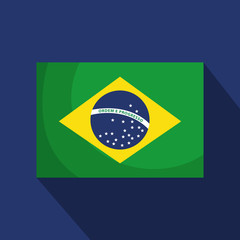 brazilian flag isolated icon