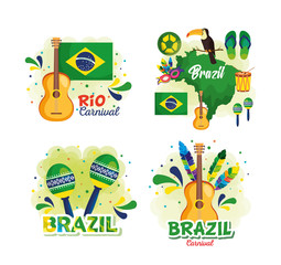 Obraz na płótnie Canvas rio carnival brazilian card