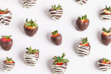 Chocolate Strawberries Flatlay