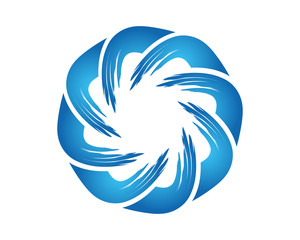 abstract swirl logo icon template