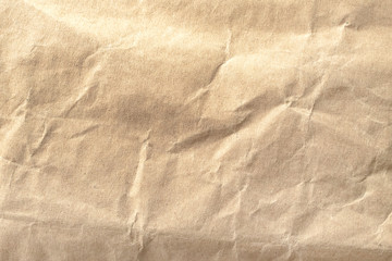 Fototapeta na wymiar Brown crumpled paper texture background.