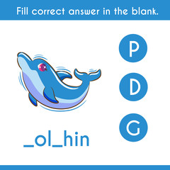  write the missing word Dolphin