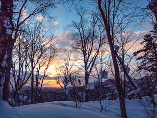 冬山の日の出
