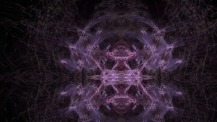 Fantasy chaotic colorful fractal pattern. Abstract fractal shapes. 3D rendering illustration background or wallpaper