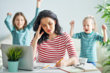 woman working on a laptop