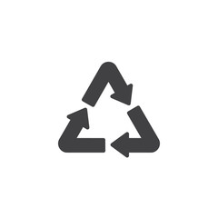 Recycling arrows vector icon. filled flat sign for mobile concept and web design. Recycle arrows simple solid icon. Symbol, logo illustration. Pixel perfect vector graphics