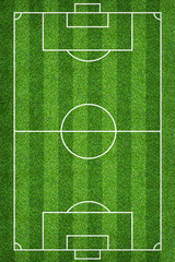 Football field or soccer field for background. Green lawn court for create game.