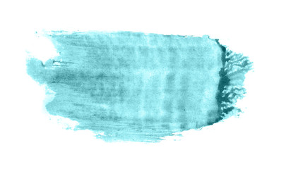 Fototapeta premium Streszczenie tło akwarela rysowane ręcznie na papierze. Wolumetryczne elementy dymne. Kolor niebiesko-zielony, cieniowany świerk. Do projektowania, sieci, kart, tekstu, dekoracji, powierzchni.