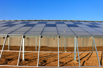 Solar photovoltaic glass and greenhouses framework