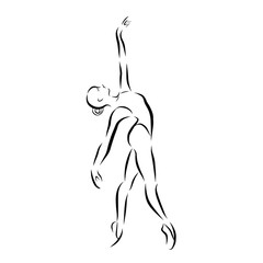 Vector illustration of classical ballet, figure ballet dancer