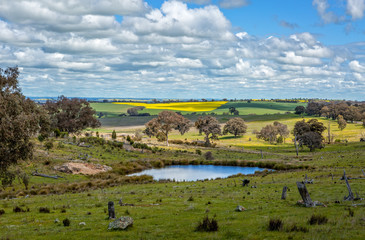 Picturesque rural farmlands as far as the eye can see