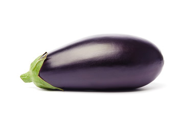 Eggplant (aubergine) isolated on white background, clipping path, full depth of field