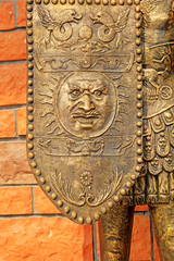 European style shields and patterns