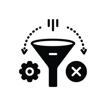 Black solid icon for unfilter 